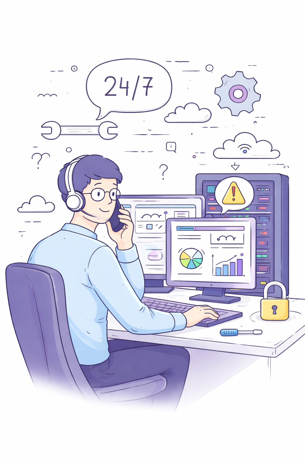 soporte tecnico 24 7 pbx voip atencion al cliente